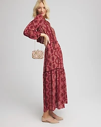 Tile Print Maxi Dress