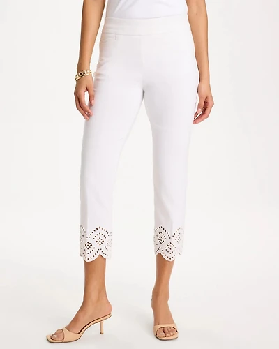 Petite Brigitte™ Slim Scalloped Ankle Pants