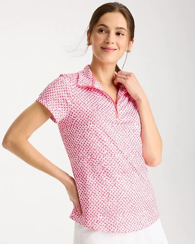 Zenergy® UPF Geo Half Zip Polo