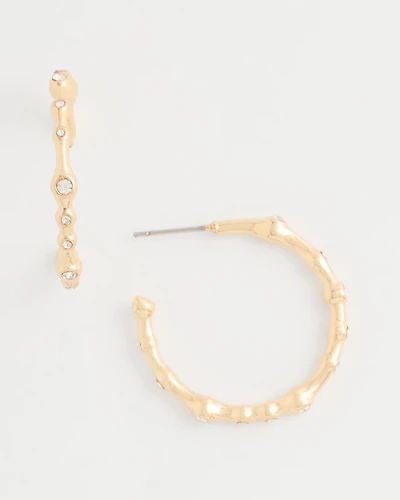 Goldtone Front-To-Back Hoop Earrings