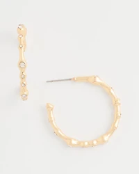 Goldtone Front-To-Back Hoop Earrings