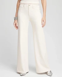 Petite High Rise Wide Leg Ponte Pants