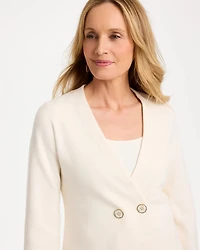 Double Breasted Long-Sleeve Cardigan