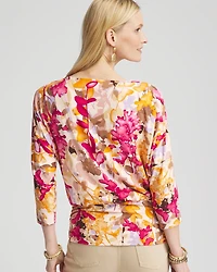 Touch of Cool™ Floral Banded-Hem Top