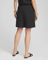 Sateen Tab-Front A-line Shorts