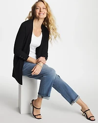 Ella Ottoman-Trim Cardigan