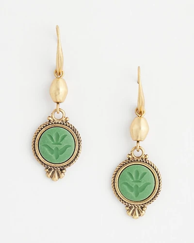 Green Drop Earrings