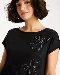 Linen Embellished Sequin Tunic