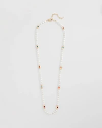 Goldtone Faux Pearl Single-Strand Necklace