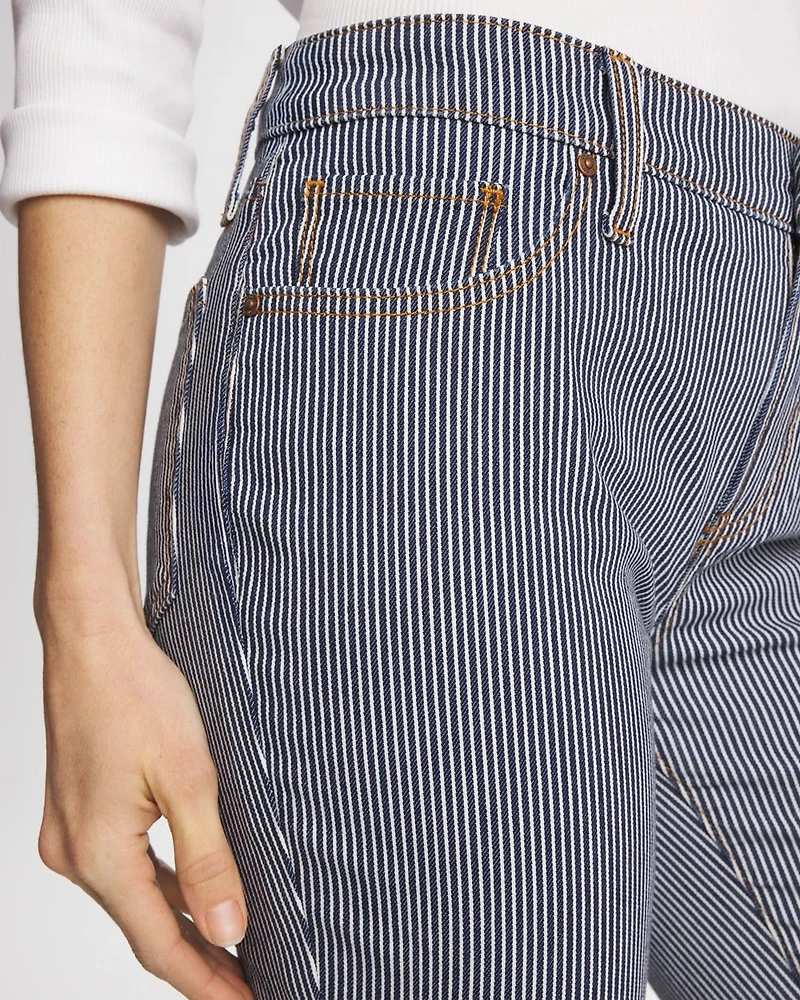 Pinnacle Stripe Girlfriend Ankle Jeans