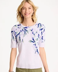 Ella Short-Sleeve Orchid Sweater
