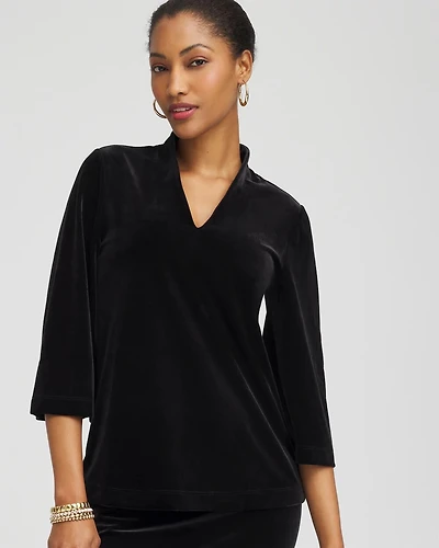 Travelers™ Velvet V-Neck Kimono Sleeve Top