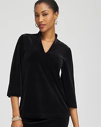 Travelers™ Velvet V-Neck Kimono Sleeve Top