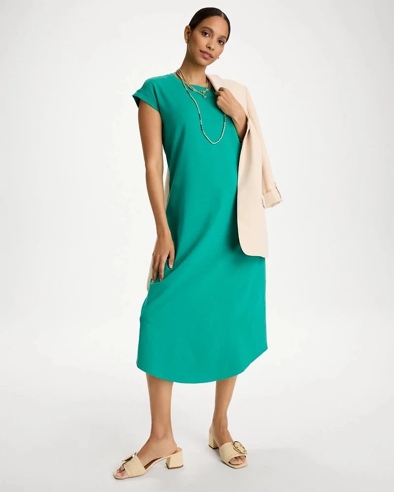 Soft-Stretch Cotton Slub Dress