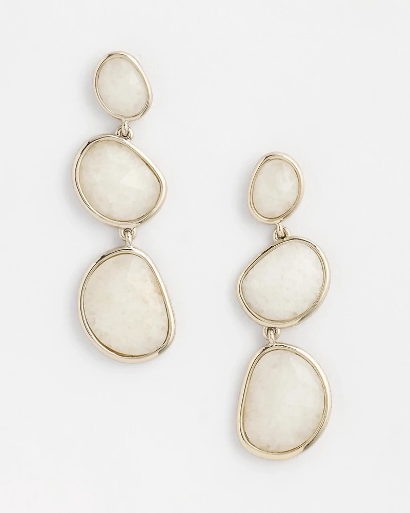 No Droop™ Genuine Jade Stone Drop Earrings