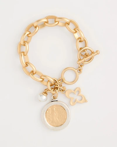 Toggle Bar Charm Bracelet