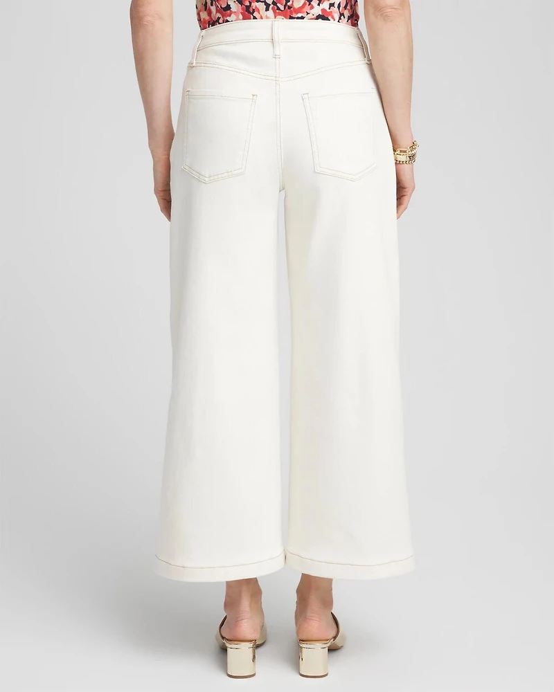 High Rise Wide Leg Cropped Jeans