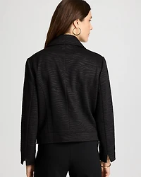 Embossed Knit Moto Jacket