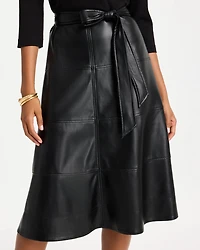 Faux Leather Ponte Knit Dress