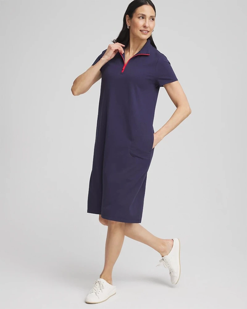 Zenergy® UPF Knit Half-Zip Dress