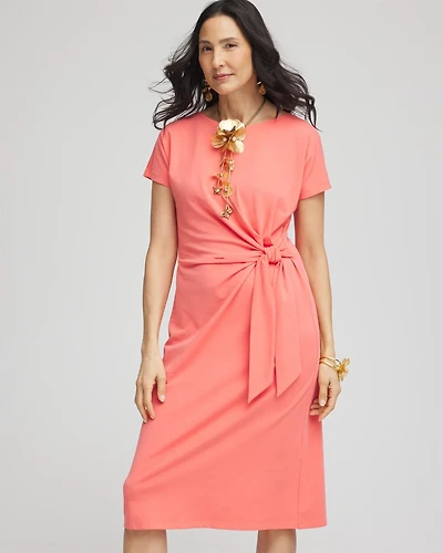 Dolman-Sleeved Side-Tie Dress