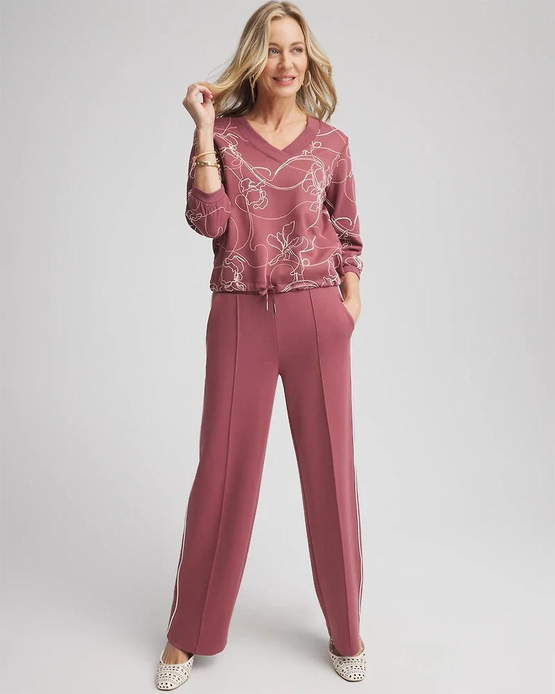 Zenergy® Double-Knit Embroidered Top