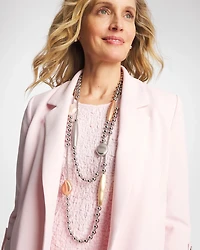 Copper and Silver Double Strand Necklace