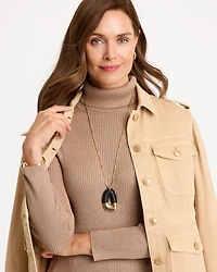 Black-Gold Pendant Necklace