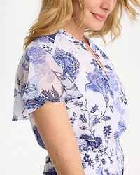 Floral Smocked Waist Dress