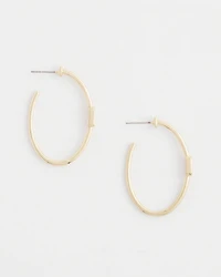 Gold Oval Hoop Earrings