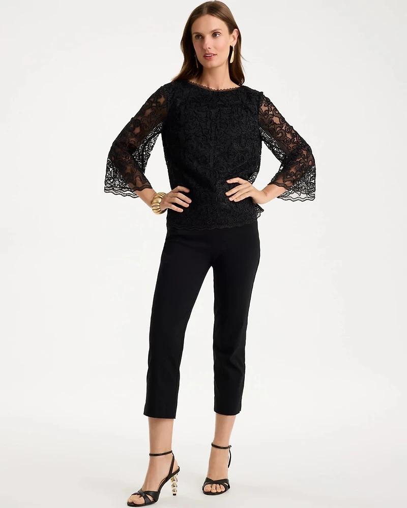 Lace Applique Popover Top