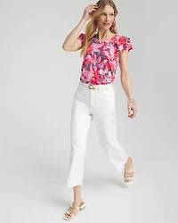 Cropped Wide Leg Jeans