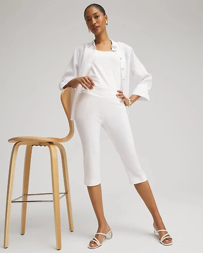 Brigitte™ Slim Rivet Pull-On Capri Pant