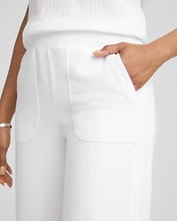 Zenergy® French Terry Gauze-Inset Cropped Pants