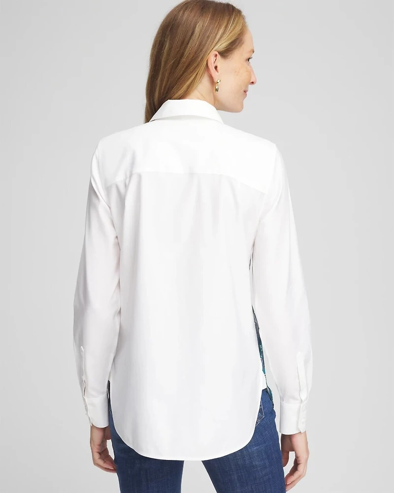 No Iron™ Floral Scrolls Shirt