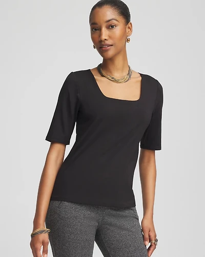 Contour Cotton™ Square Neck Tee