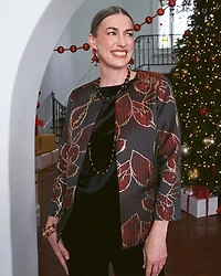 Travelers™ Collection Jacquard Foiled Floral Jacket