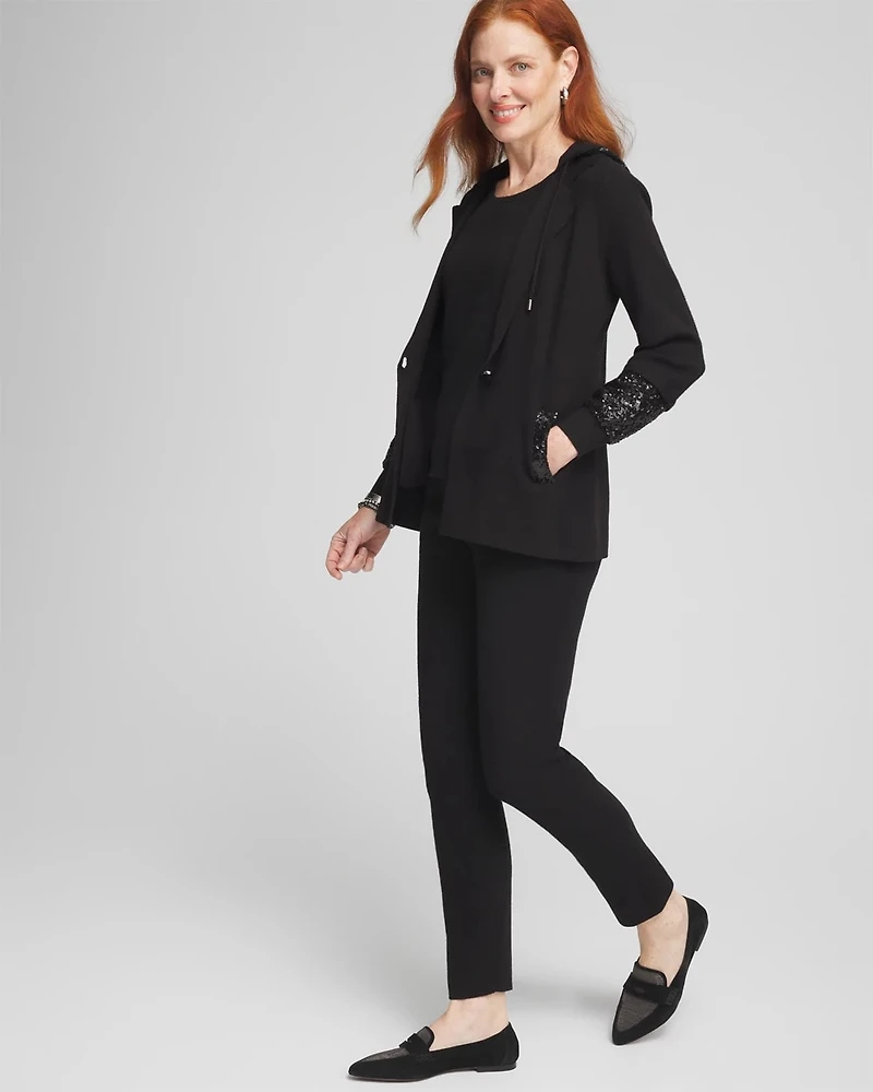 Zenergy® Luxe Sequined Sweater Blazer