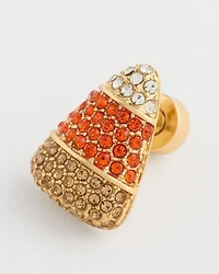 Sparkling Candy Corn Stud Earrings