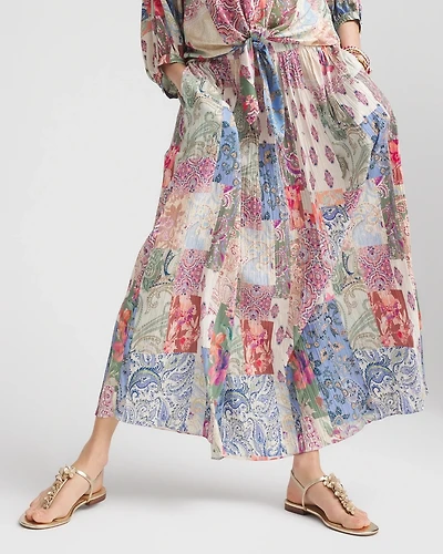 Floral Paisley Maxi Skirt