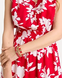 Red Beaded Stretch Bracelet