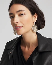 Starburst Crystal Drop Earrings