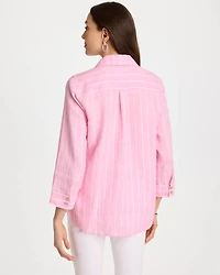 No Iron™ Linen Striped Shirt