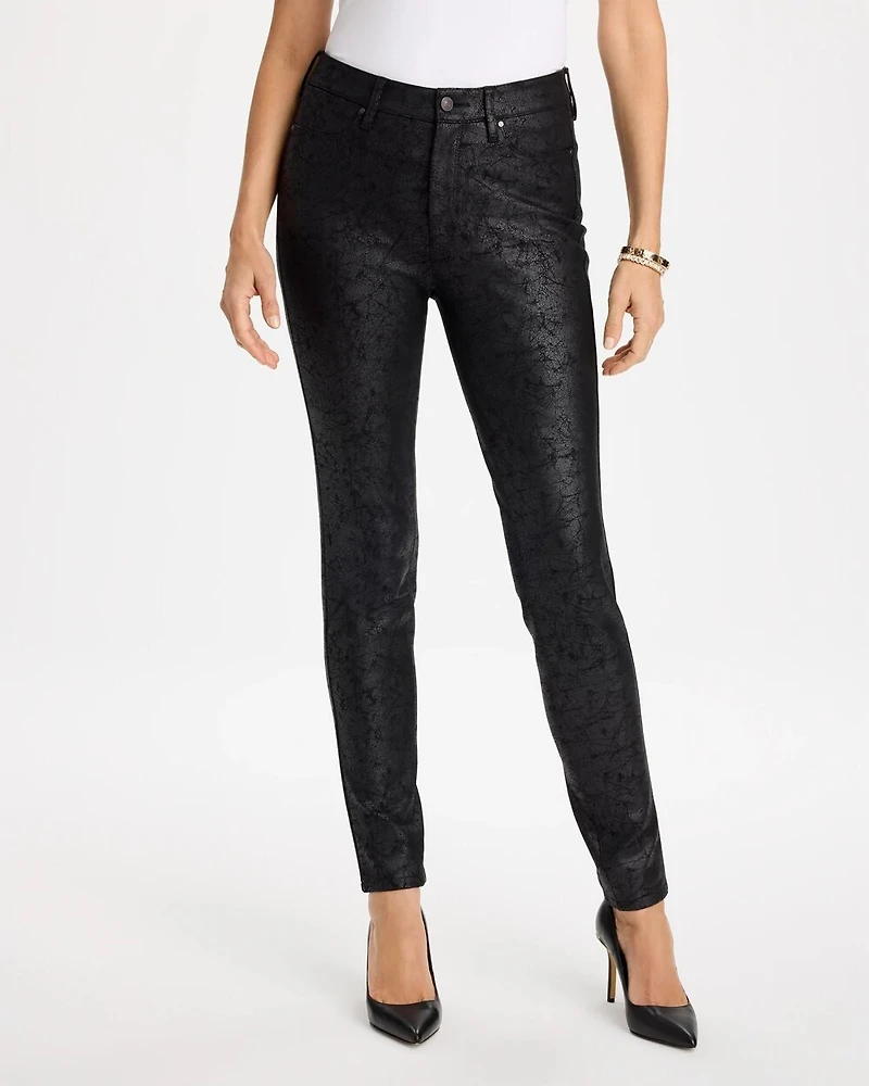 Faux Leather Five Pocket Skinny Pants