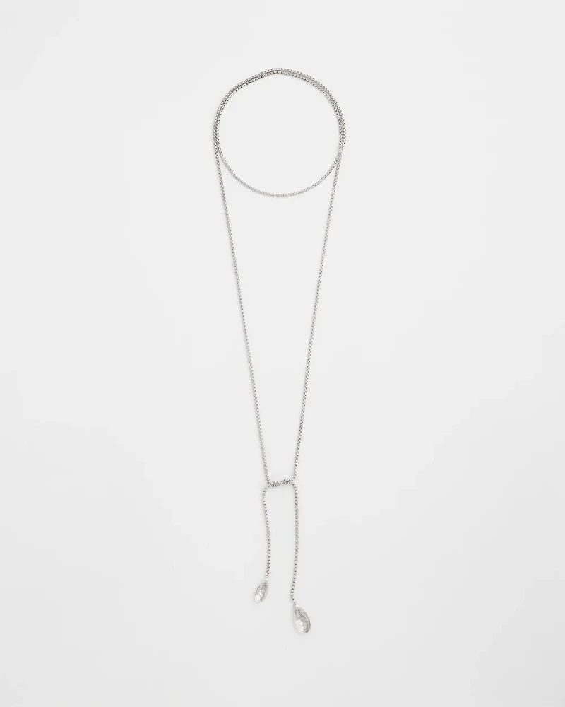 Silver Lariat Necklace