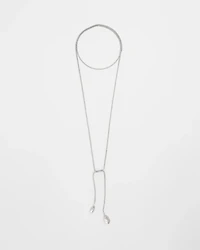 Silver Lariat Necklace
