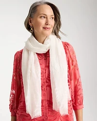 Textured Palms Oblong Scarf