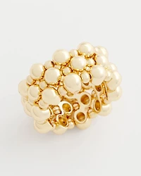 Gold Bead Stretch Ring