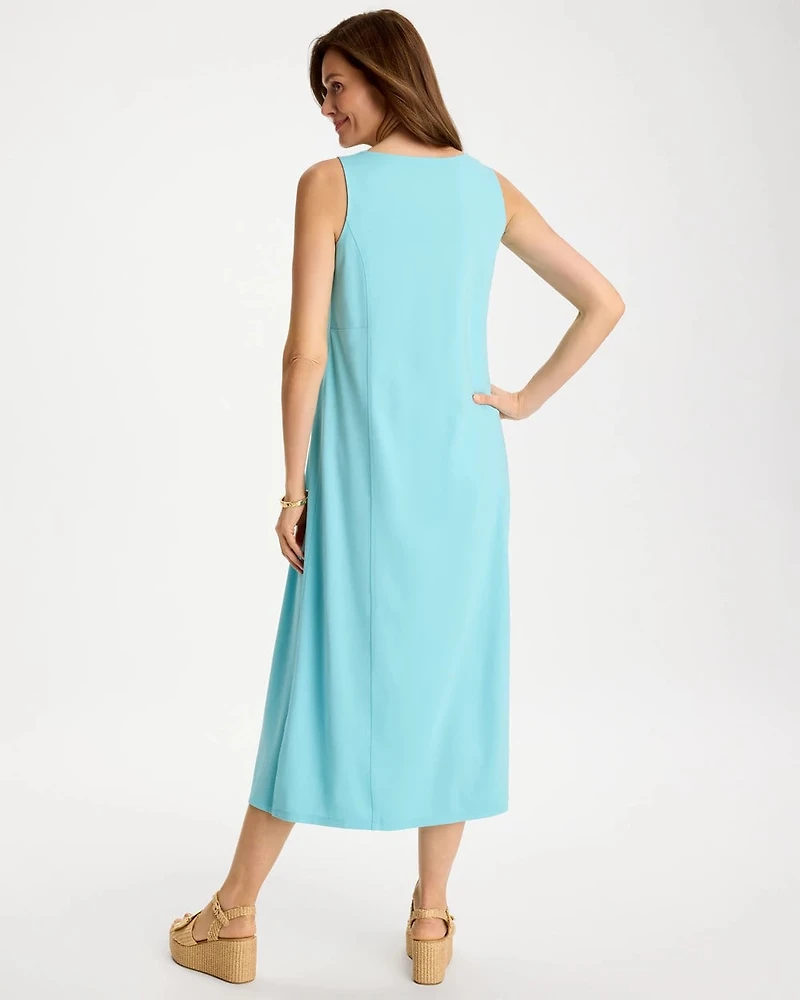 Ponte Seamed Maxi Dress