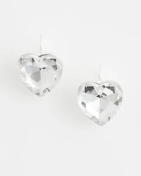 Crystal Heart Gem Drop Earrings